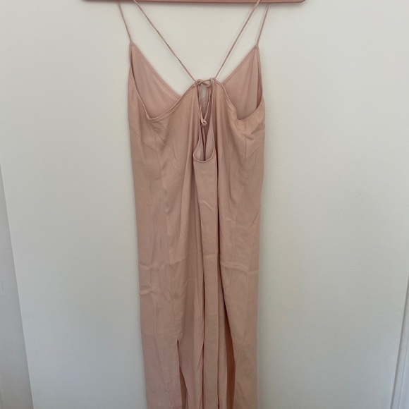 Aritzia Wilfred Free Felicity Slip Dress PINK S | Strappy Open Back Minimalist - Picture 4 of 6